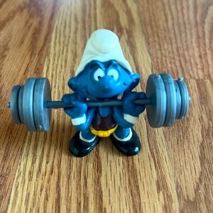 THE SMURFS - 🏋️”THE WEIGHTLIFTER”🏋️- Vintage 1980